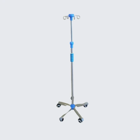 Adjustable drip stand with wheels for hospitals and clinics