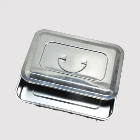Stainless steel medical instrument tray for hospitals and clinics